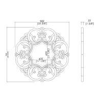 Devon&Devon Amelie Зеркало 89х89см, цвет: золото/патина