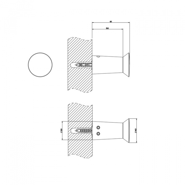 Gessi Cono Крючок, подвесной, цвет: Black XL