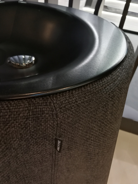 Bette Lux Oval Couture Раковина 55х90 см, без отв., с текстильным подиумом цвет: болотный