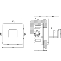 Gessi iSpa Встраиваемый однорычажный смеситель, внешняя часть, цвет: хром