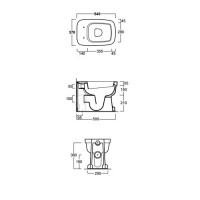 SIMAS Evolution Унитаз приставной 54х37см, слив универсальный, цвет: белый, сиденье на выбор
