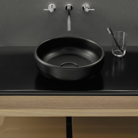 Burgbad Mya Комплект напольной мебели 120x50x79 см, столешница с раковиной черные, цвет: дуб натуральный