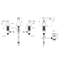 Смеситель для биде Bongio Capri, цвет: хром