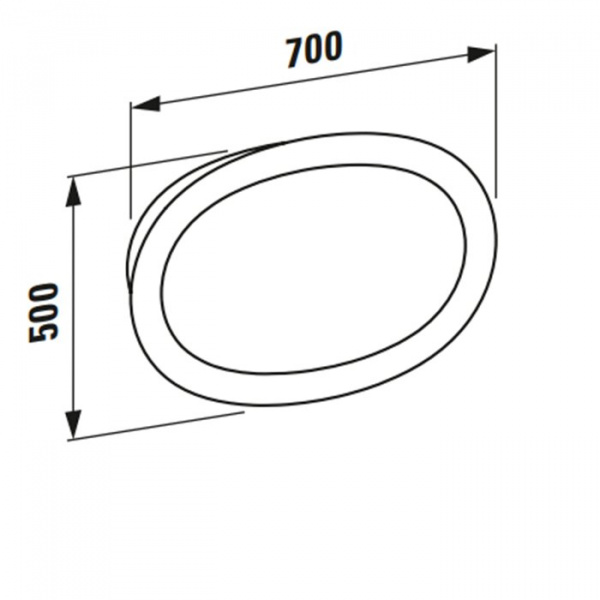 Laufen New Classic Зеркало в крамической раме с подсведкой LED 50х70см, цвет: белый матовый