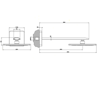 Gessi iSpa Верхний душ для настенного крепления 220x220мм цвет: хром
