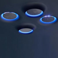 Antonio Lupi Meteo Встраиваемый верхний душ, 62х62см, c LED подсветкой, цвет: нержавеющая сталь/белый