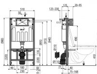 Скрытая система инсталляции для сухой установки, арт.AM101/1000