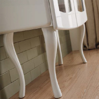 Sbordoni Колонна Navene наполная 110х80х36.5см, 2 стекл дверки,  3стекл  полки, ручки 0A, цвет Biancospino