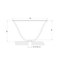 Gessi Goccia Раковина 50х30 см, без отв., цвет: платина