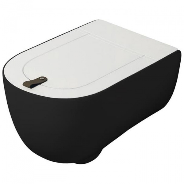 Artceram THE ONE Унитаз подвесной безободковый , 52х35см, с креплениями, цвет: черный матовый СИДЕНЬЕ НА ВЫБОР