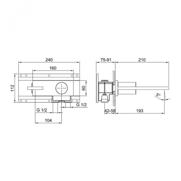 Fantini Nostromo Смеситель для душа встраиваемый, термостатический, с переключателем на 3 положения, горизонтальная установ, внешняя часть, цвет: черный матовый