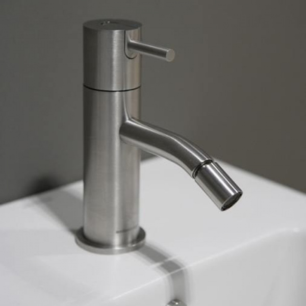 Antonio Lupi Ayati Смеситель для биде, на 1 отв., излив: 155мм, цвет: шлифованная сталь