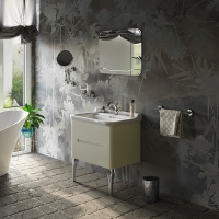 Kerasan Waldorf Комплект подвесной/напольной мебели 80см, с 2-мя ящиками Цвет: белая матовая ваниль НОЖКИ НА ВЫБОР