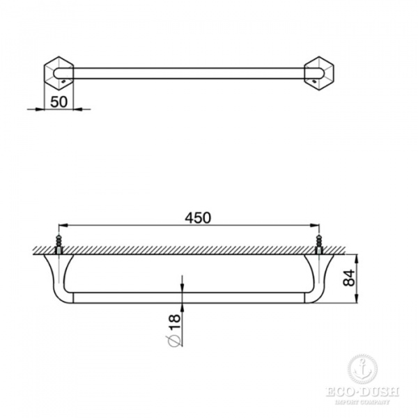 Cisal Cherie Полотенцедержатель 45 см, цвет: Oro Rosa PVD