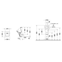 Duravit DuraStyle Писсуар безободковый электронный от сети 30х34см,подача воды сзади, с гидрозатвором, с креплением, цвет: белый