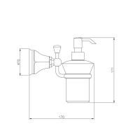 Nicolazzi Teide Chic Дозатор для жидкого мыла, подвесной, цвет: золото