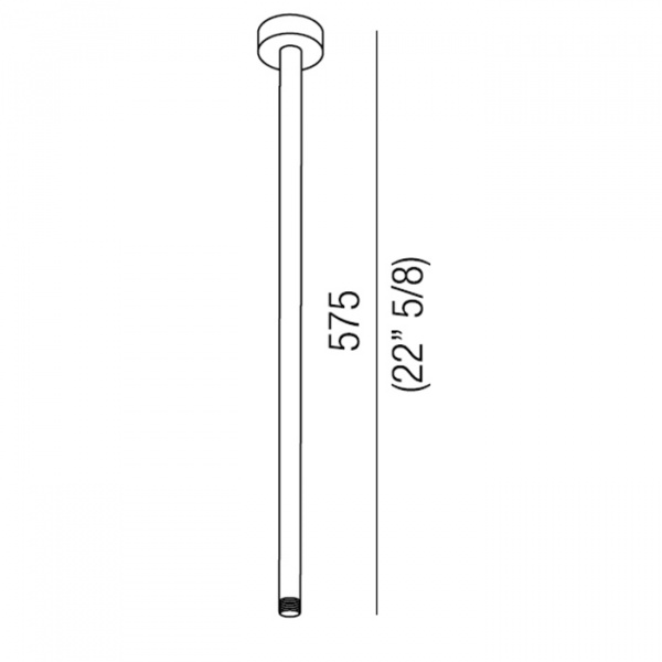 Agape Al dente Потолочный излив для душевой головки, длина: 57.5см, цвет: хром