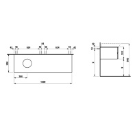 Laufen Alessi One Тумба с раковиной, 160х50х33см, с 4 выдвиж. ящиками, с сифоном, SX, цвет: орех