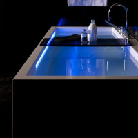 Laufen Kartell Ванна 170x86x44см, отдельностоящая, с слив-переливом с подсветкой, сист. подъема, материал: композит