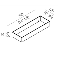 Agape 369 Полотенцедержатель, 36см, подвесной, цвет: глянец