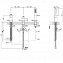 Gessi Rettangolo Смеситель для ванны на 3 отверстия, с переключателем и ручным душем, без излива, цвет: хром