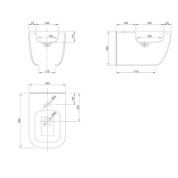 KNIEF Pride Биде подвесное 52х39х33см с 1 отв под смеситель, цвет: белый матовый