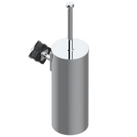 THG Pétale de cristal noir Ёршик для туалета, подвесной, цвет: хром/черный хрусталь