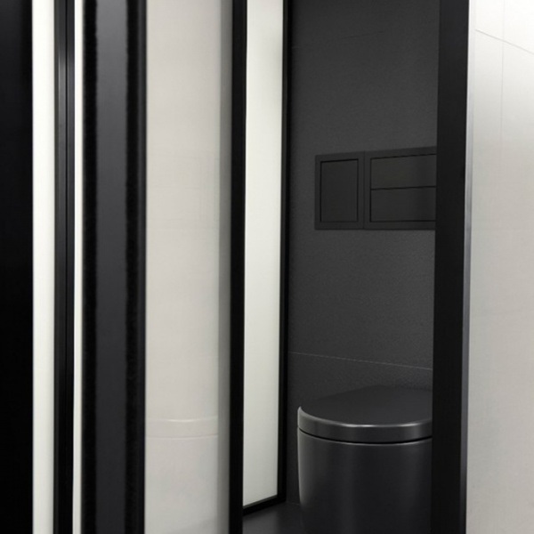 Armani Roca Island Комплект: Выдвижной гидроершик встроенный в шкафчик, шланг 1.4 м, цвет: nero