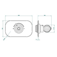 THG Mandarine metal Смеситель для душа встраиваемый, термостатический, внешняя часть, цвет: хром/золото