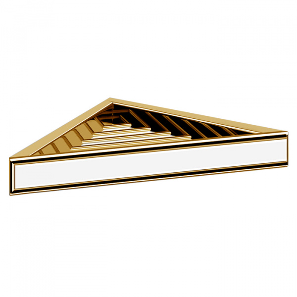 Gessi Eleganza Полочка-решетка угловая для ванны или душа, подвесной, цвет: шлифованное золото