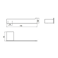 EMCO Loft Держатель запасного рулона, горизонтальный, подвесной, цвет: emco-steel
