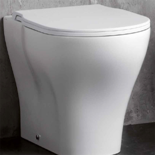 AZZURRA XL Унитаз напольный 61х43х49 см ,слив универсальный,  цвет: белый, с креплением с сиденьем белым, петли хром