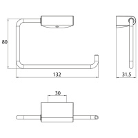 Emco Flow Запасной держатель т/б, подвесной,  цвет: хром