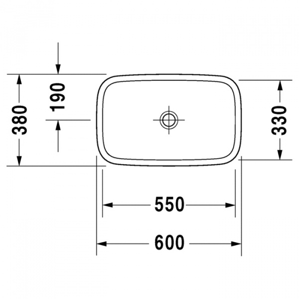 Duravit DuraStyle Раковина 60х38 см, без отв., цвет: белый