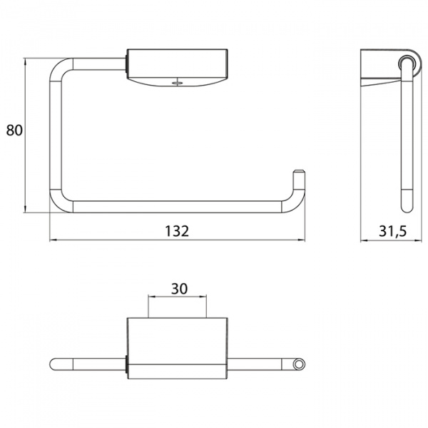 Emco Flow Запасной держатель т/б, подвесной,  цвет: хром