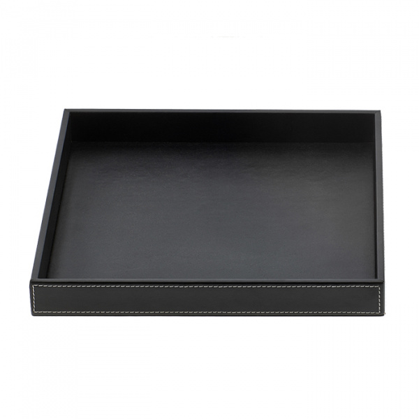Decor Walther Brownie Tab Q Лоток универсальный 26x22см, настольный, цвет: черная кожа