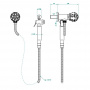 THG Flore Гигиенический душ, цвет: хром/хрусталь