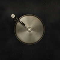 Gessi 316 Раковина 40x90 см, без отв., напольная, отдельностоящая, с сифоном, слив в пол, цвет: Warm bronze brushed PVD