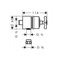 Axor Montreux Fixfit Stop шланговое подсоединение, ½, цвет: полированное золото