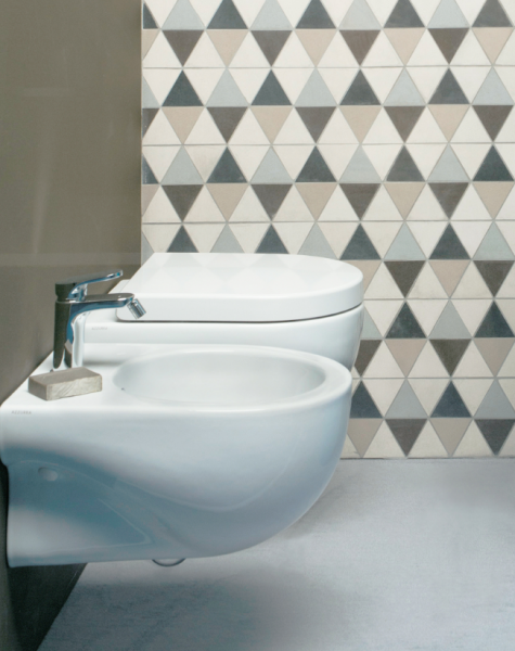 AZZURRA NUVOLA Mini Биде подвесное 46х35см c 1 отв., с креплением KIT2000CF цвет: белый