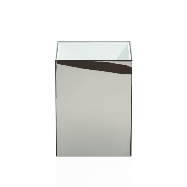 Decor Walther DW 74 Корзина для бумаги 17x17x24см, напольная цвет: никель сатинированный