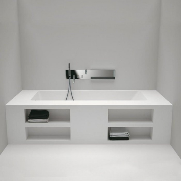 Agape Cartesio Ванна отдельностоящая 220х98х55 см с полочками