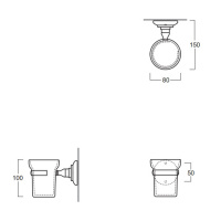 SIMAS Accessori Стакан подвесной, цвет: хром
