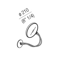 Agape Fusilli Зеркало двухстороннее d21см, подвесной, круглое, цвет: хром