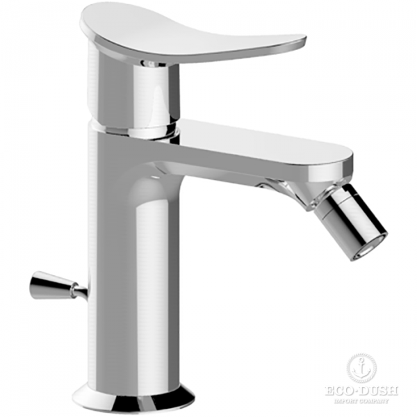 HUBER Harlock Смеситель однорычажный для биде на 1 отверстие с донным клапаном, цвет: хром,