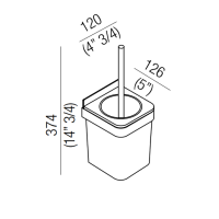Agape Memory Туалетный ёршик, подвесной, цвет: глянец