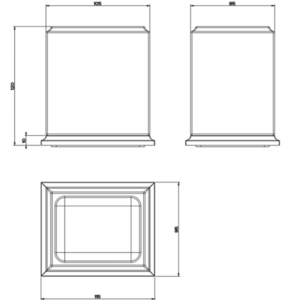 Gessi Eleganza Стакан настольный, цвет: золото/белый