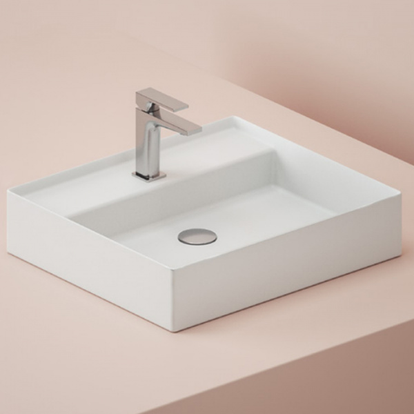 Artceram Scalino Раковина накладная 55х48см, с 1 отв., без слив перелива, цвет: белый глянец