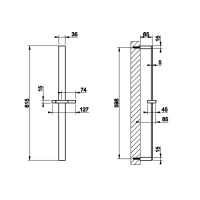 Gessi Rettangolo Душевая стойка без душевого комплекта, цвет: хром