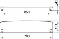 Полка Keuco Elegance new 11610 хрусталь, 70 см
